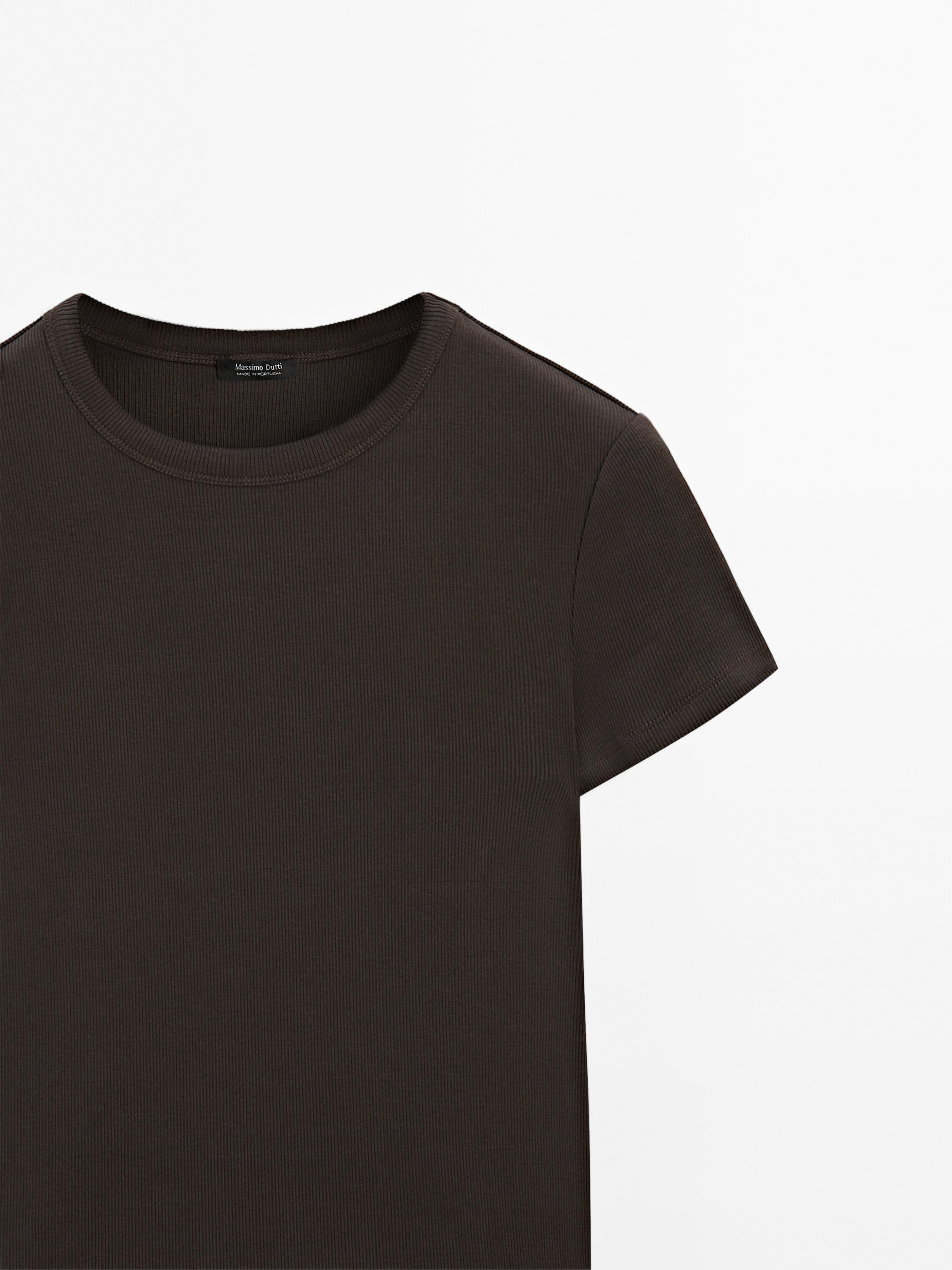 Ribbed heavy weight short sleeve T-shirt